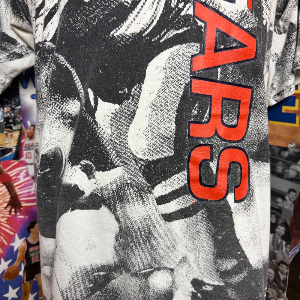 Vintage 90s Chicago Bears NFL Artex All Over Print T-Shirt Sz XL - Picture 3 of 6